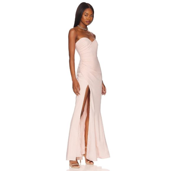 Lovers and Friends The Kim Gown in Blush XSmall New Womens Long Maxi Dress - Picture 2 of 9